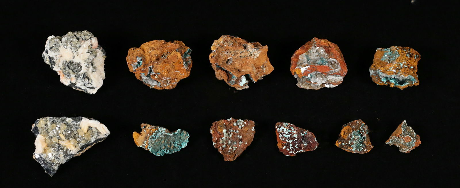 Cerrusite And Rosasite Barite Minerals (1 of 10)