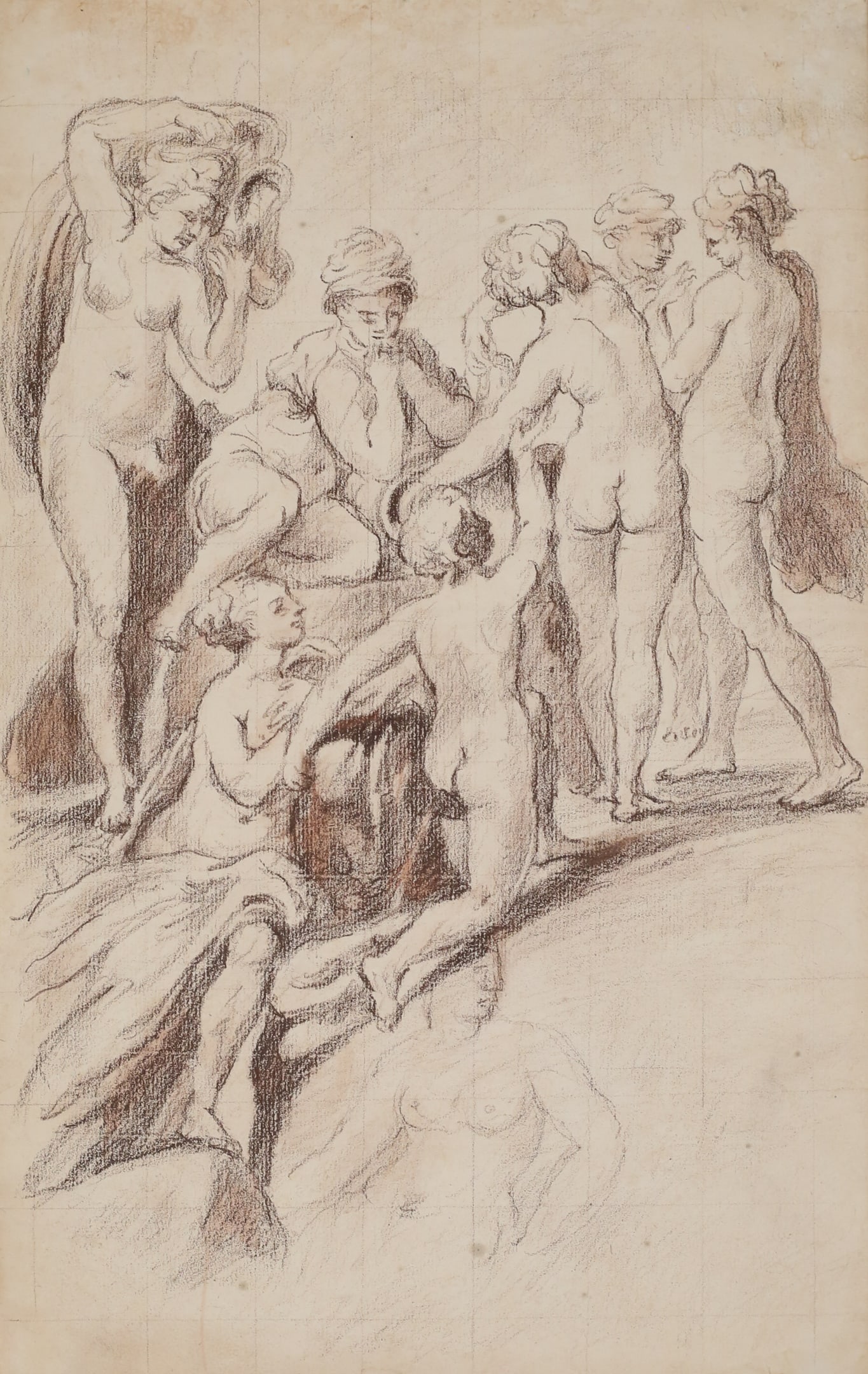 Old Masters Style Drawing Nymphs (1 of 6)