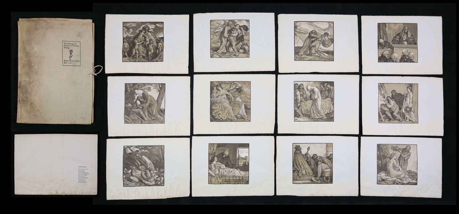 William Strang Doings of Death Woodcut Portfolio (1 of 20)