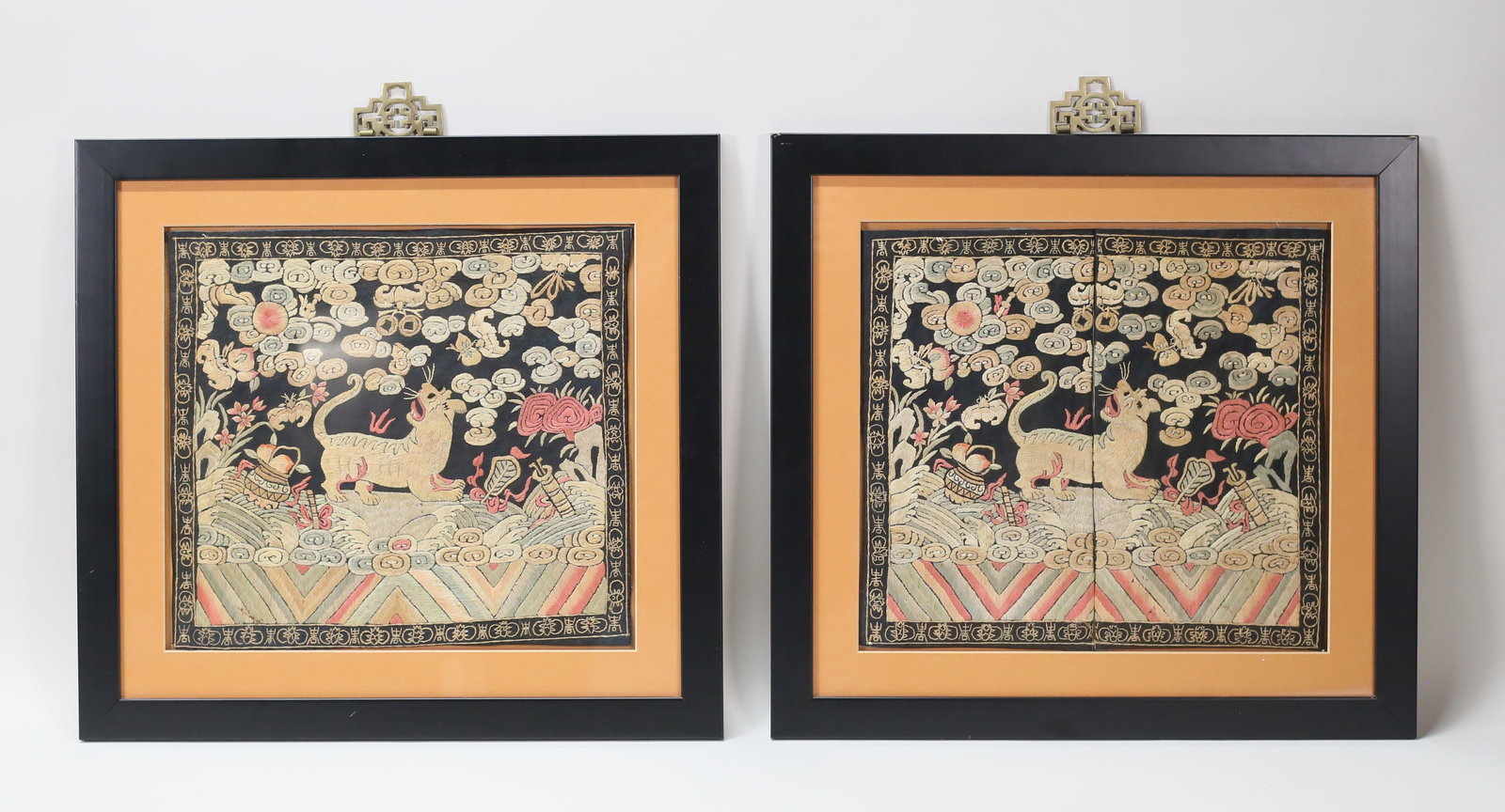 Pair of Framed Chinese Textiles (1 of 10)