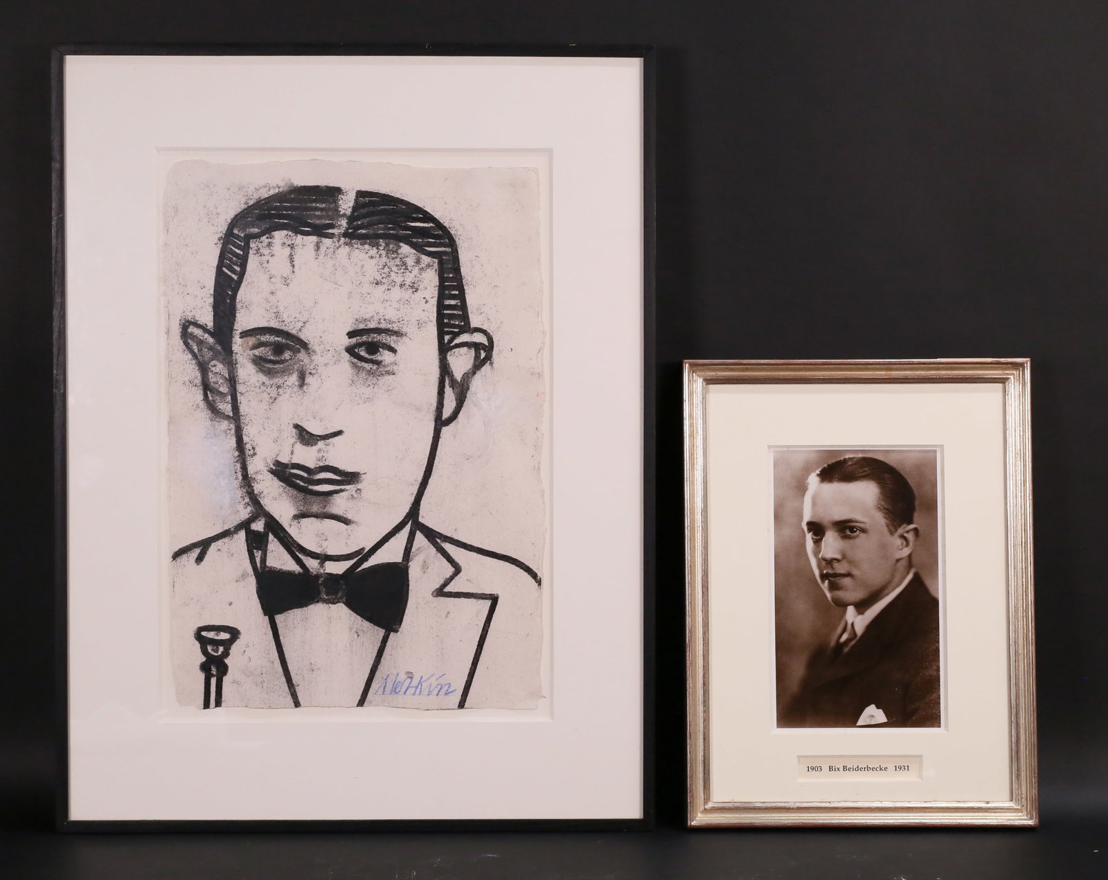 Richard Merkin Mixed Media Bix Beiderbecke & Photo (1 of 10)