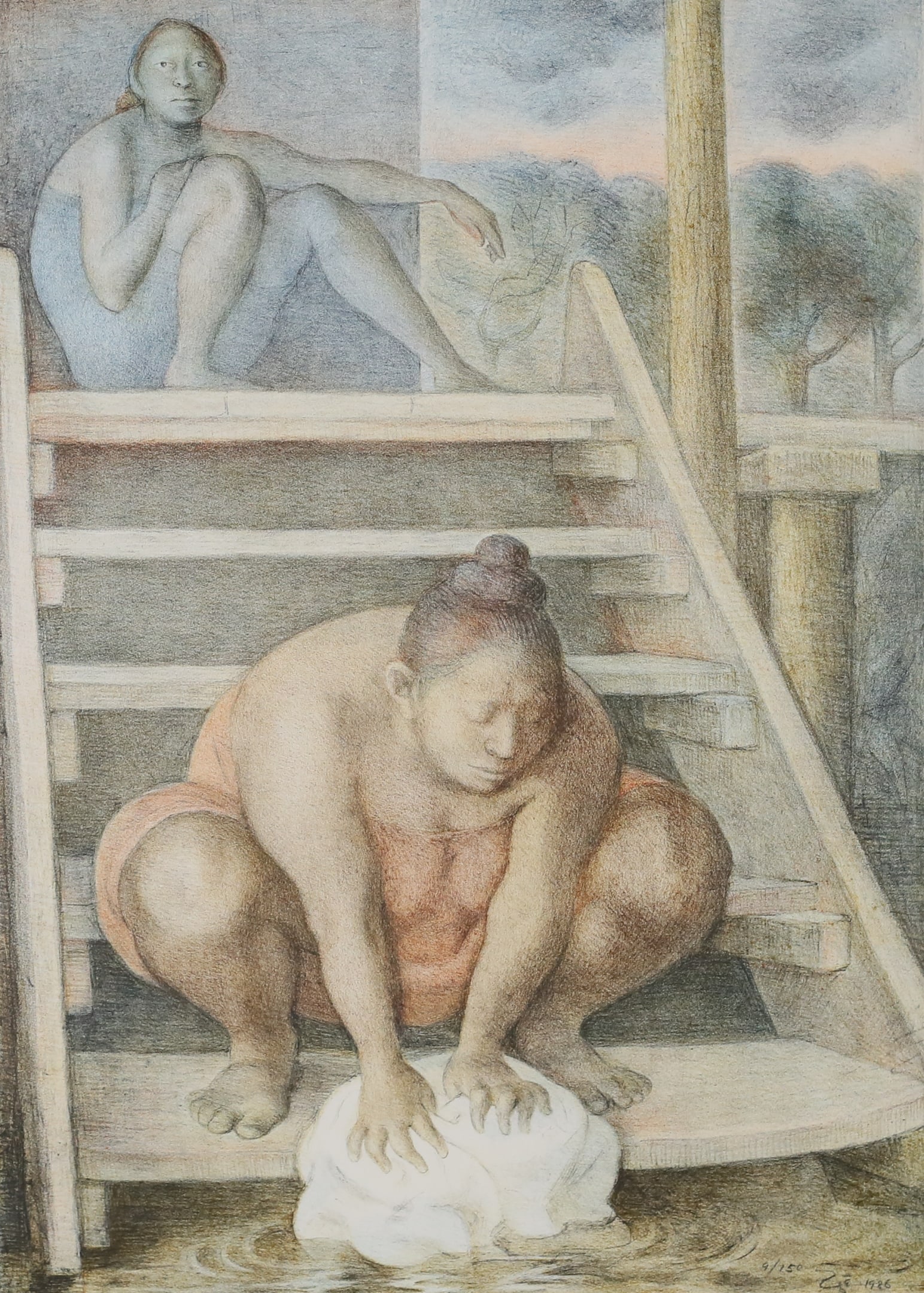 Francisco Zuniga Lithograph La Escalera (1 of 7)