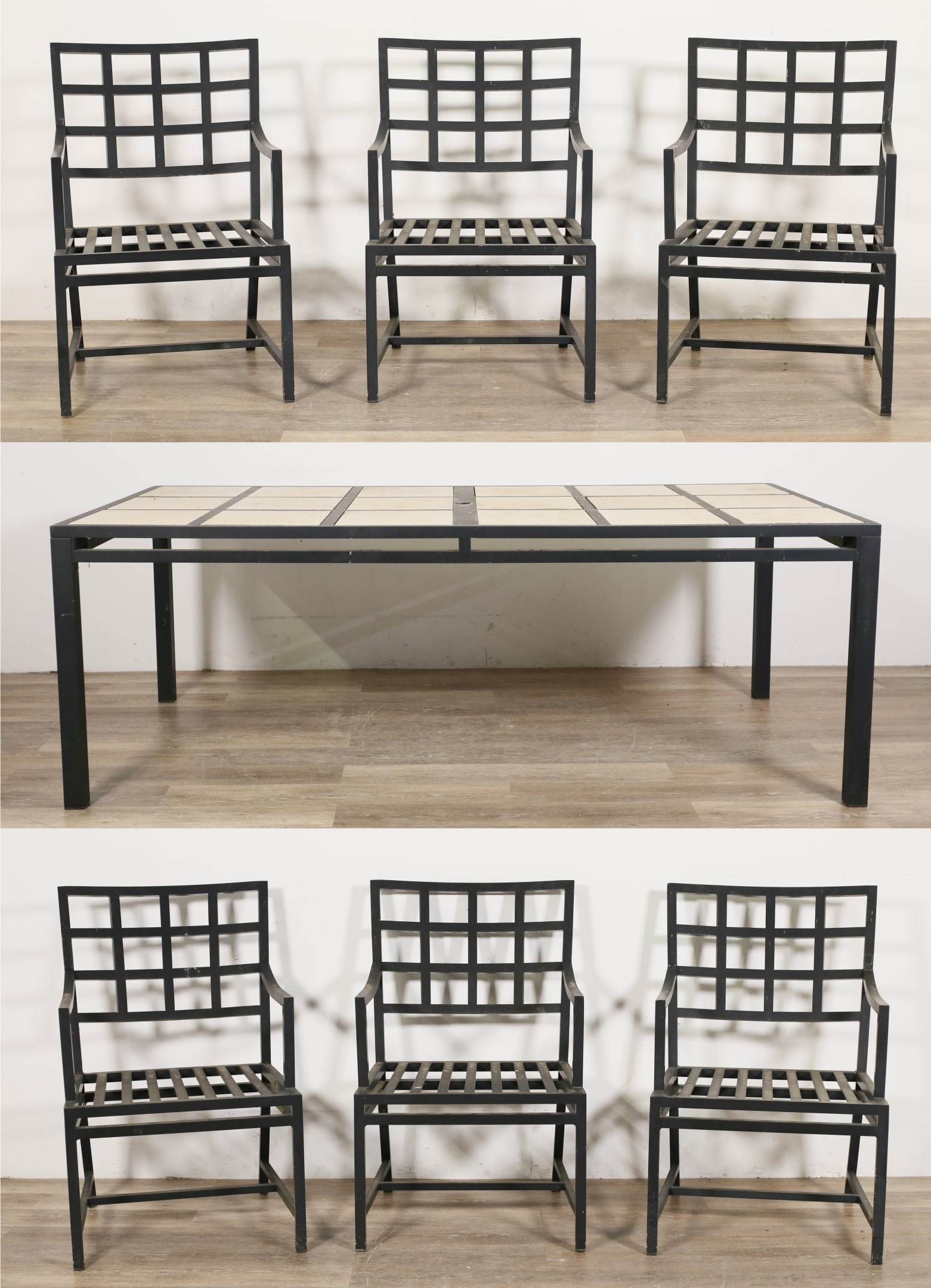 Pottery Barn Style Outdoor Dining Table & 6 Chairs (1 of 19)