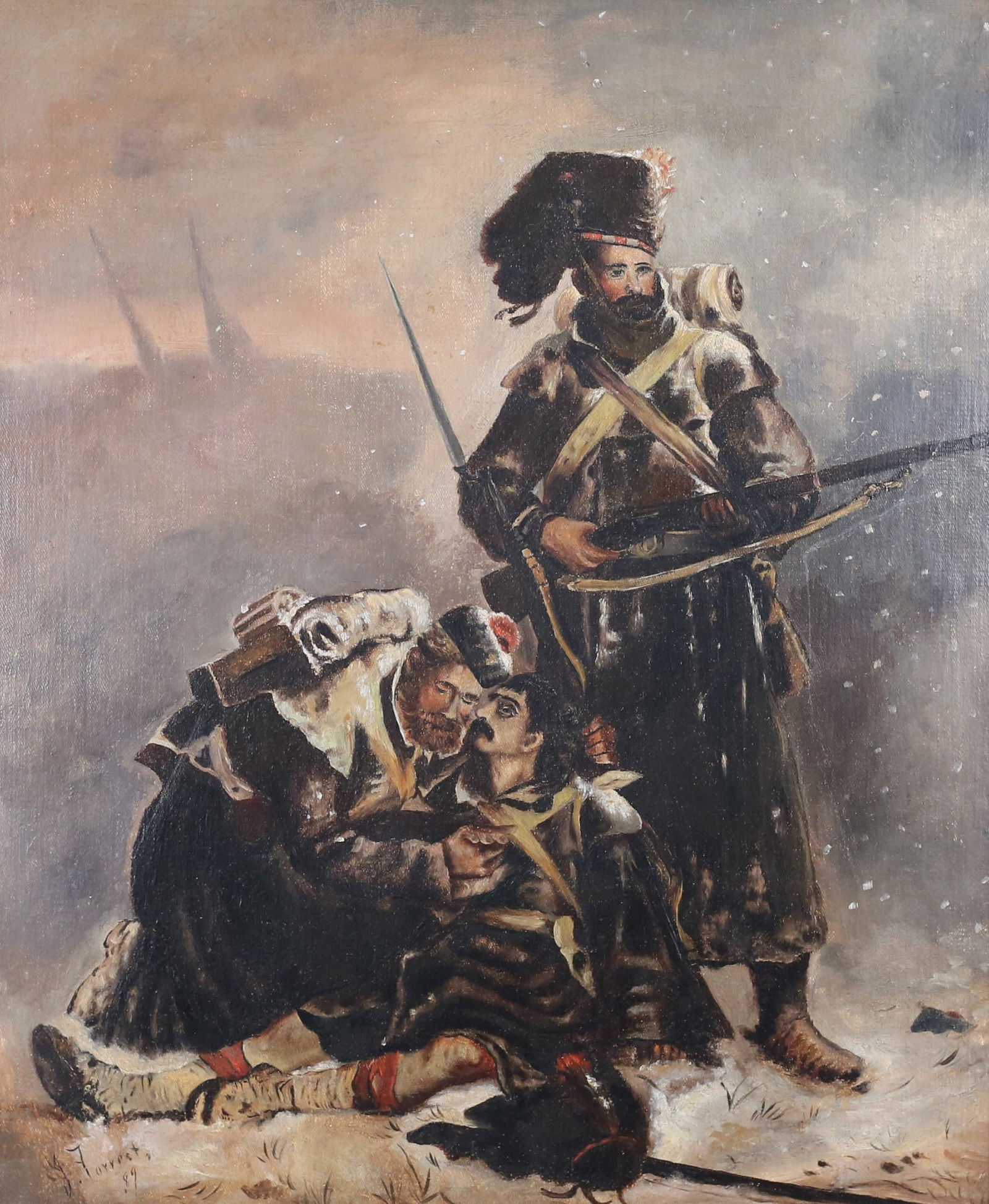 After Robert Gibb Oil on Board Comrades (1 of 6)