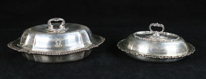 2 American Sterling Silver Covered Vegetables