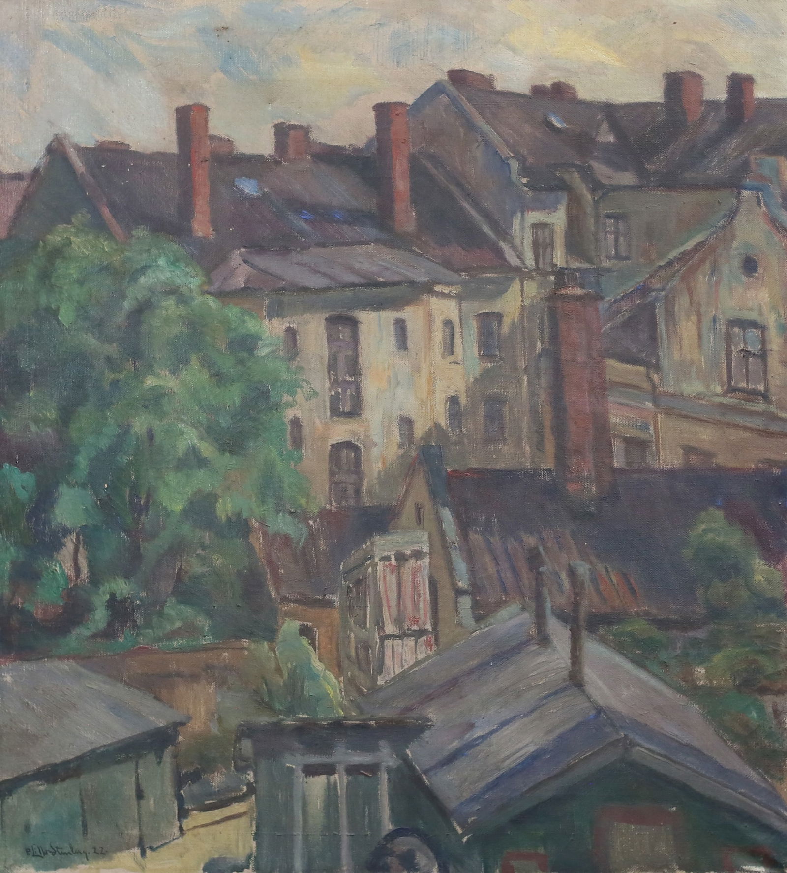 Paul Lillo-Stenberg Oil on Canvas Cityscape (1 of 7)