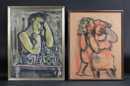 2 Robert Ubhaus Pastel Drawings