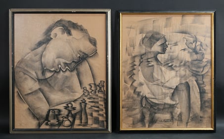 2 Robert Ubhaus Charcoal Drawings