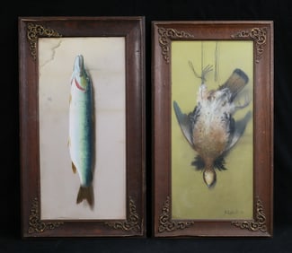 2 Smith Egbert Pastels Dead Game & Fish