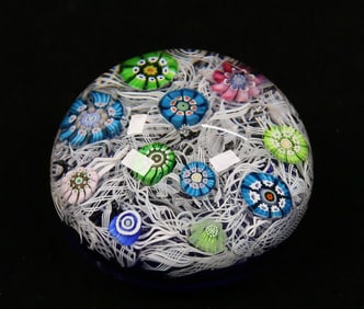 Perthshire Glass Millefiori Paperweight