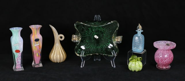 7 Pieces Murano Venetian Glass