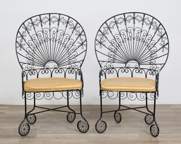 John Salterini Style Mid Century Peacock Chairs