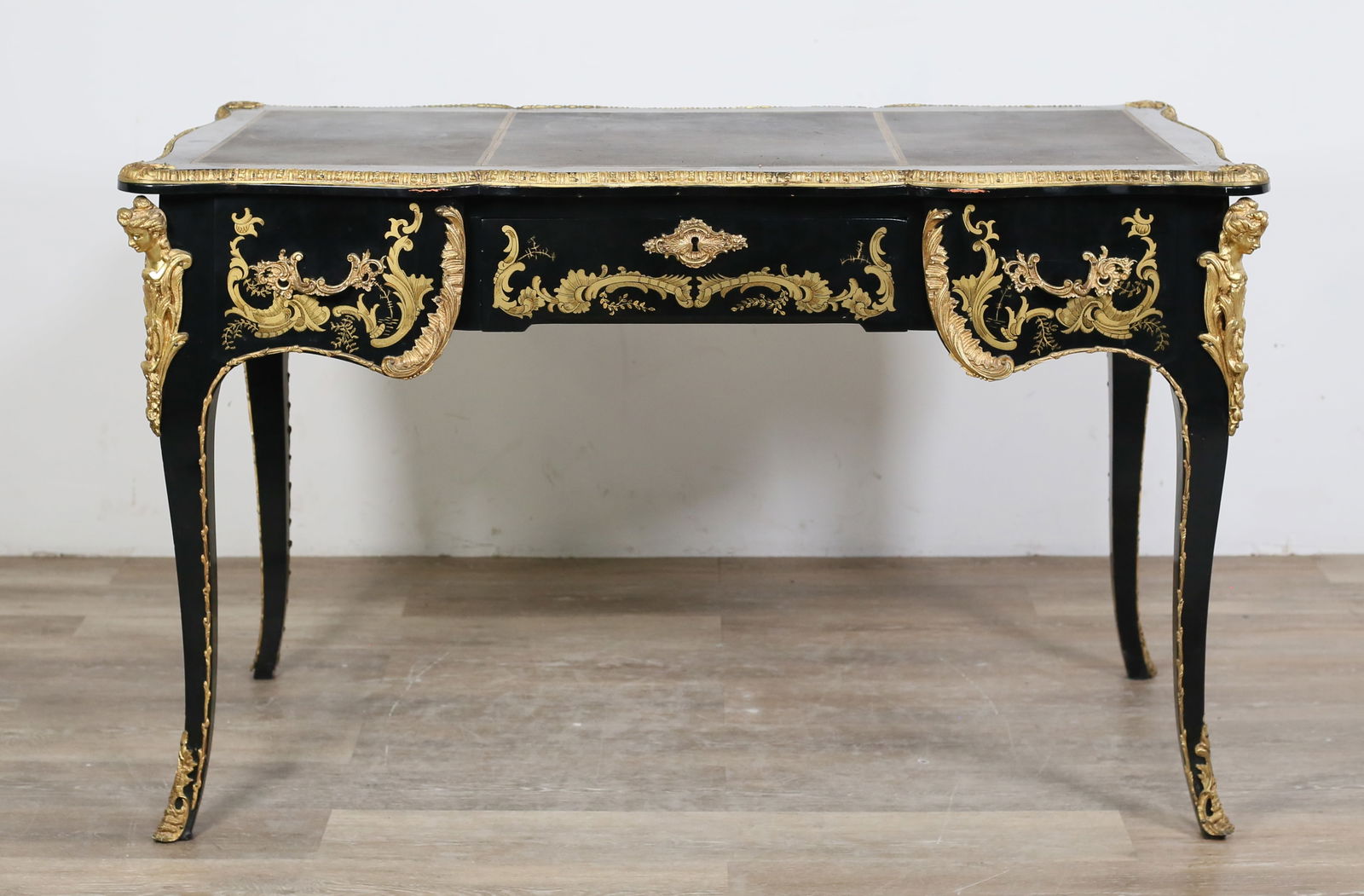 Louis XV Style Lacquered Bureau Plat (1 of 20)