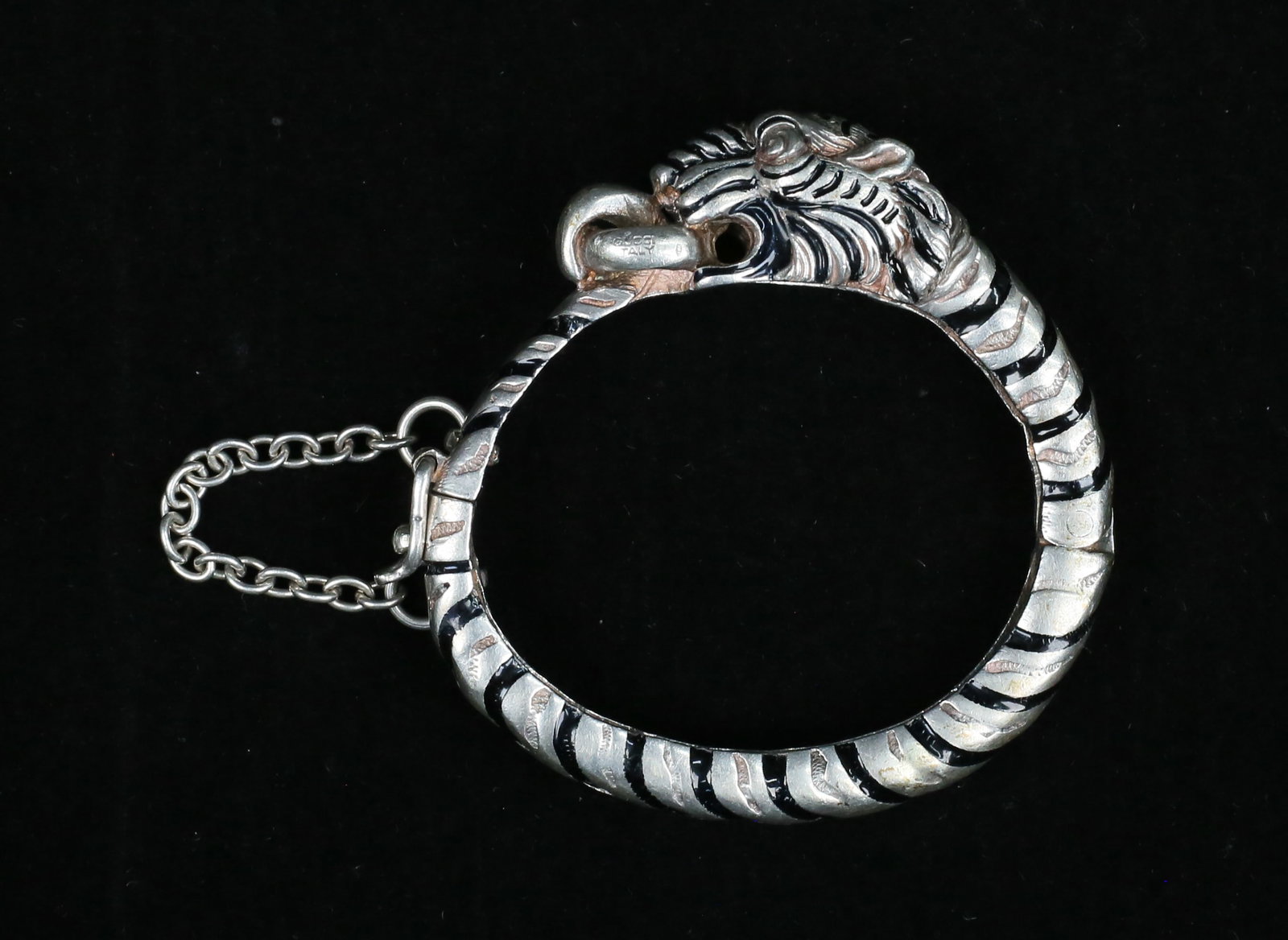 Vintage Gucci Sterling Tiger Bangle Bracelet (1 of 10)