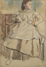 After Edgar Degas Lithograph Young Girl