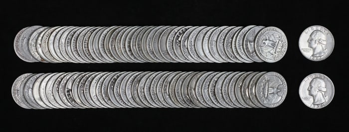 80 Silver Pre-1965 Washington Quarters