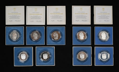 Republic of Panama 20 Balboas Silver Proof Coins