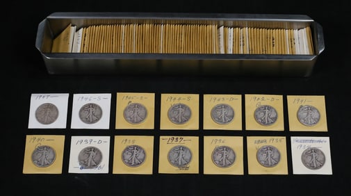 113 Walking Liberty Half Dollars