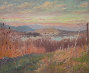 Hal Robinson Oil on Canvas Sunset Landscape