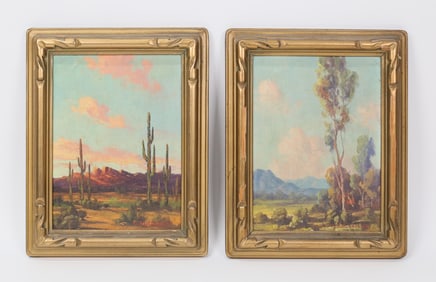 Walter Engelhardt 2 Western Oils on Board