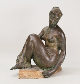 Renzo Baraldi Bronze Seated Nude