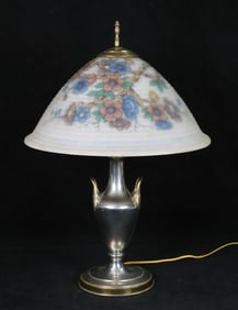 Pairpoint Lamp With Reverse Painted Shade