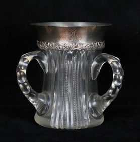 Tiffany Makers Sterling & Cut Glass Loving Cup