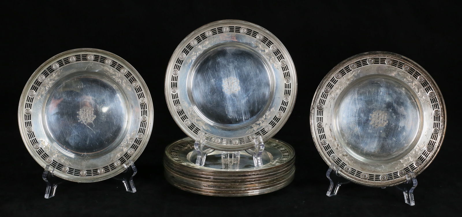 12 Cowell & Hubbard Co. Sterling Plates (1 of 12)