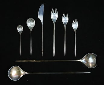 74 Pieces Cohr Sterling Flatware