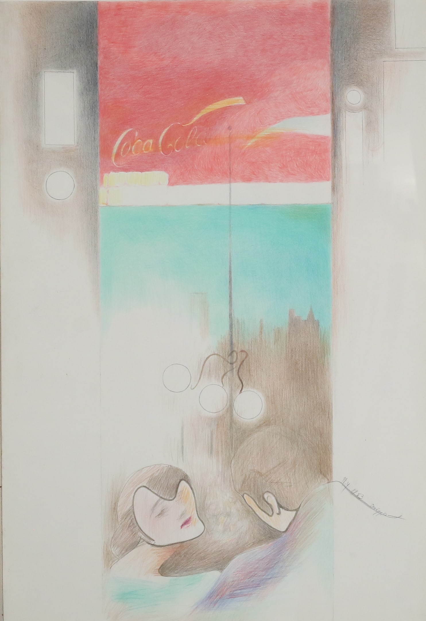 Elsie Driggs Colored Pencil Drawing New York (1 of 9)