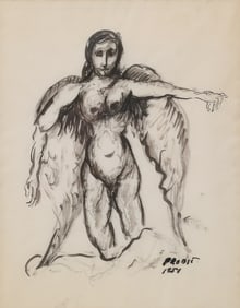 Joachim Probst Gouache Angel