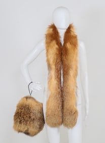 Macy's Little Shop Fox Stole and Muff