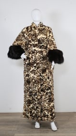 Donald Brooks for Bonwit Teller Printed Fur Coat