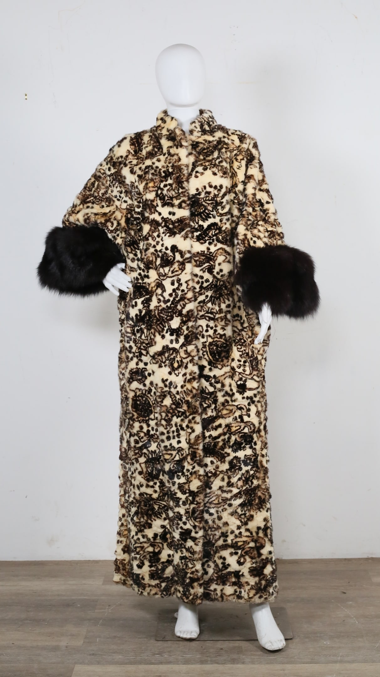 Donald Brooks for Bonwit Teller Printed Fur Coat (1 of 7)