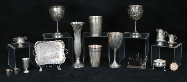 Lot of Continental & Chinese Export Silver