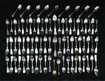 Lot of American Coin Silver Spoons