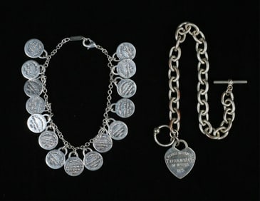 2 Tiffany Return to Tiffany Sterling Bracelets