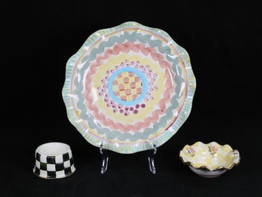 3 Pieces MacKenzie Childs Ceramics