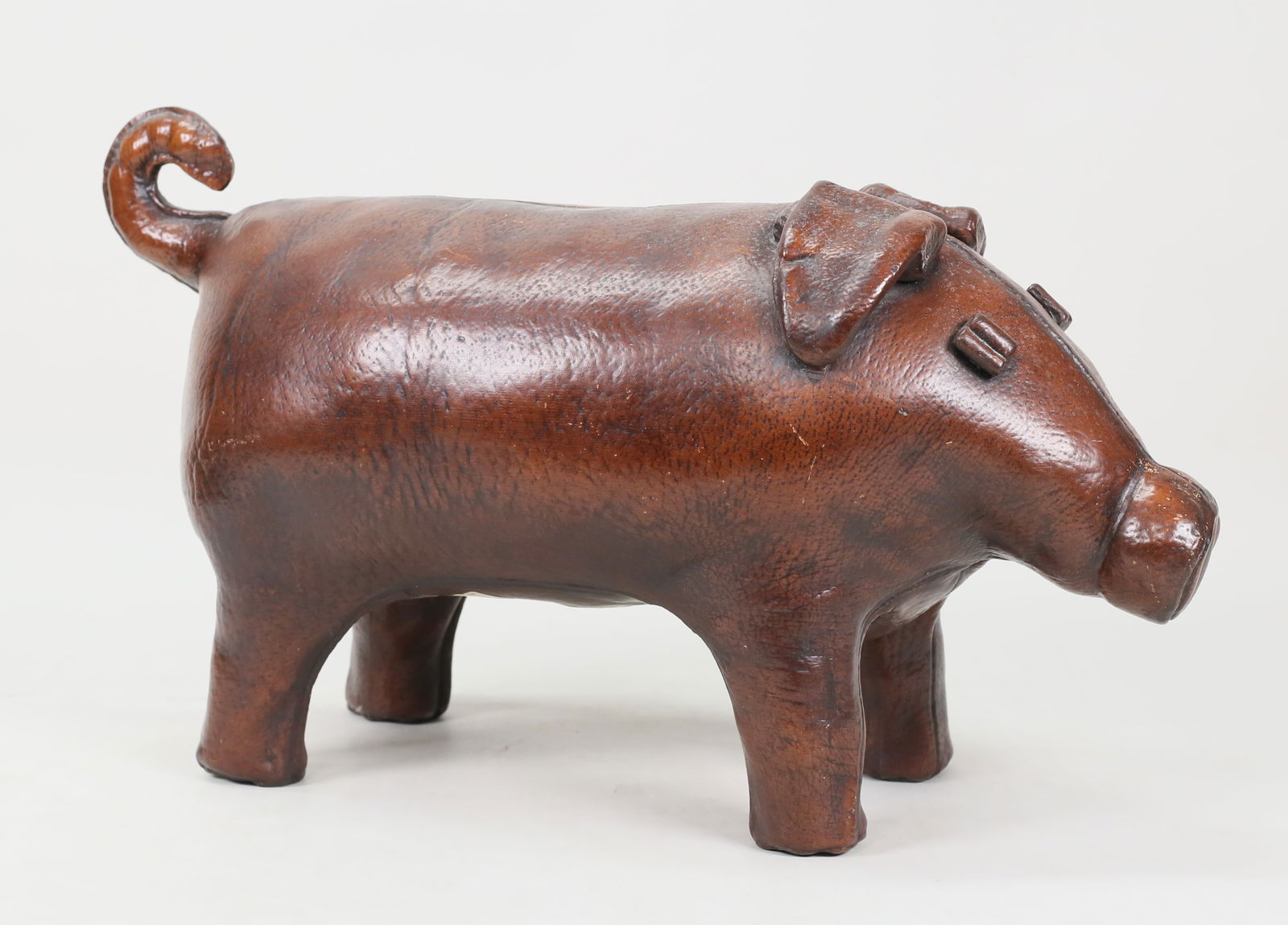 Ceramic Faux Leather Pig Piggy Bank (1 of 11)