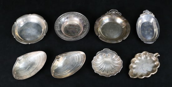 8 American Sterling Silver Dishes Gorham, Wallace