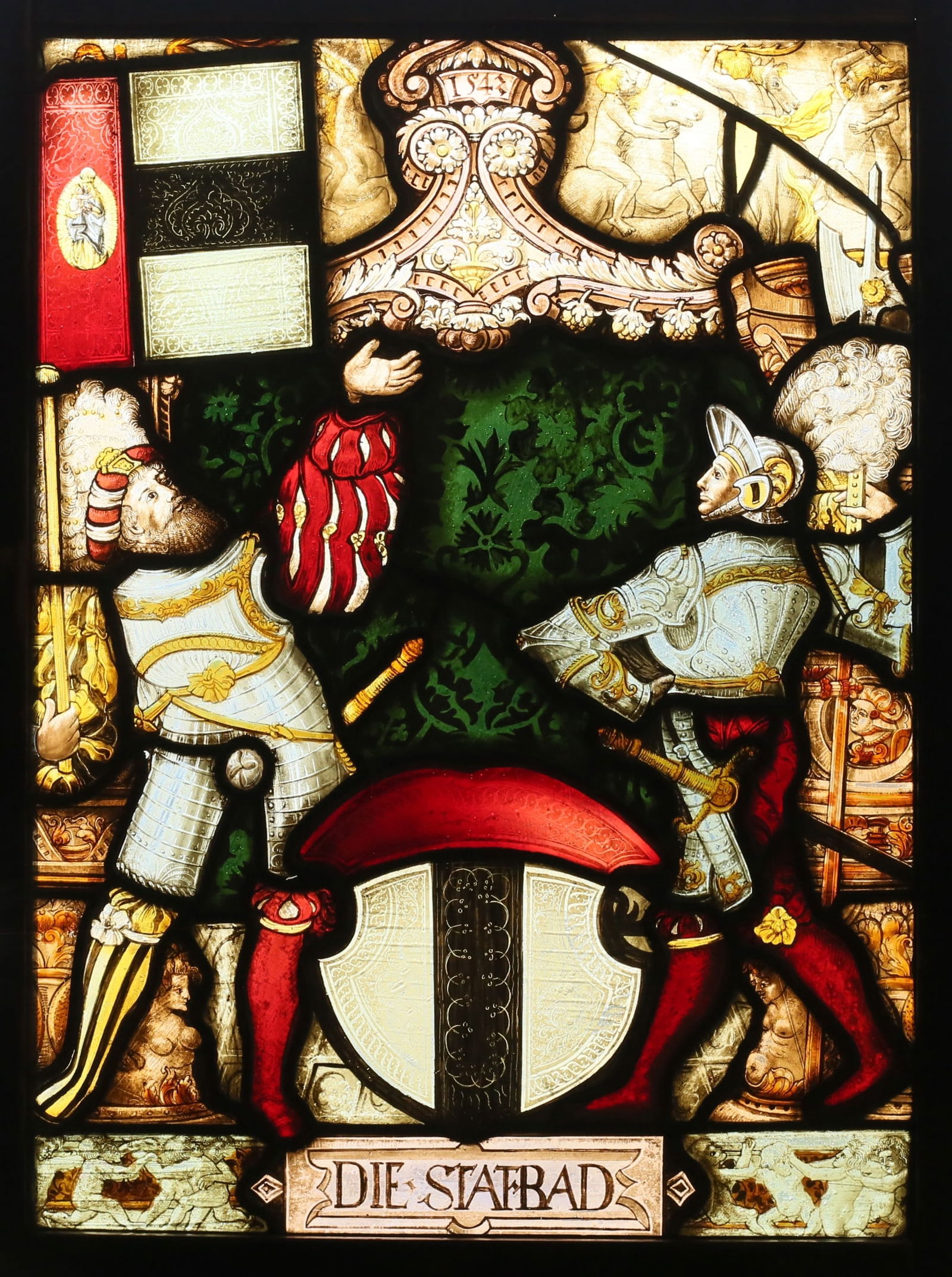 Leaded & Stained Glass Armorial Panel (1 of 16)