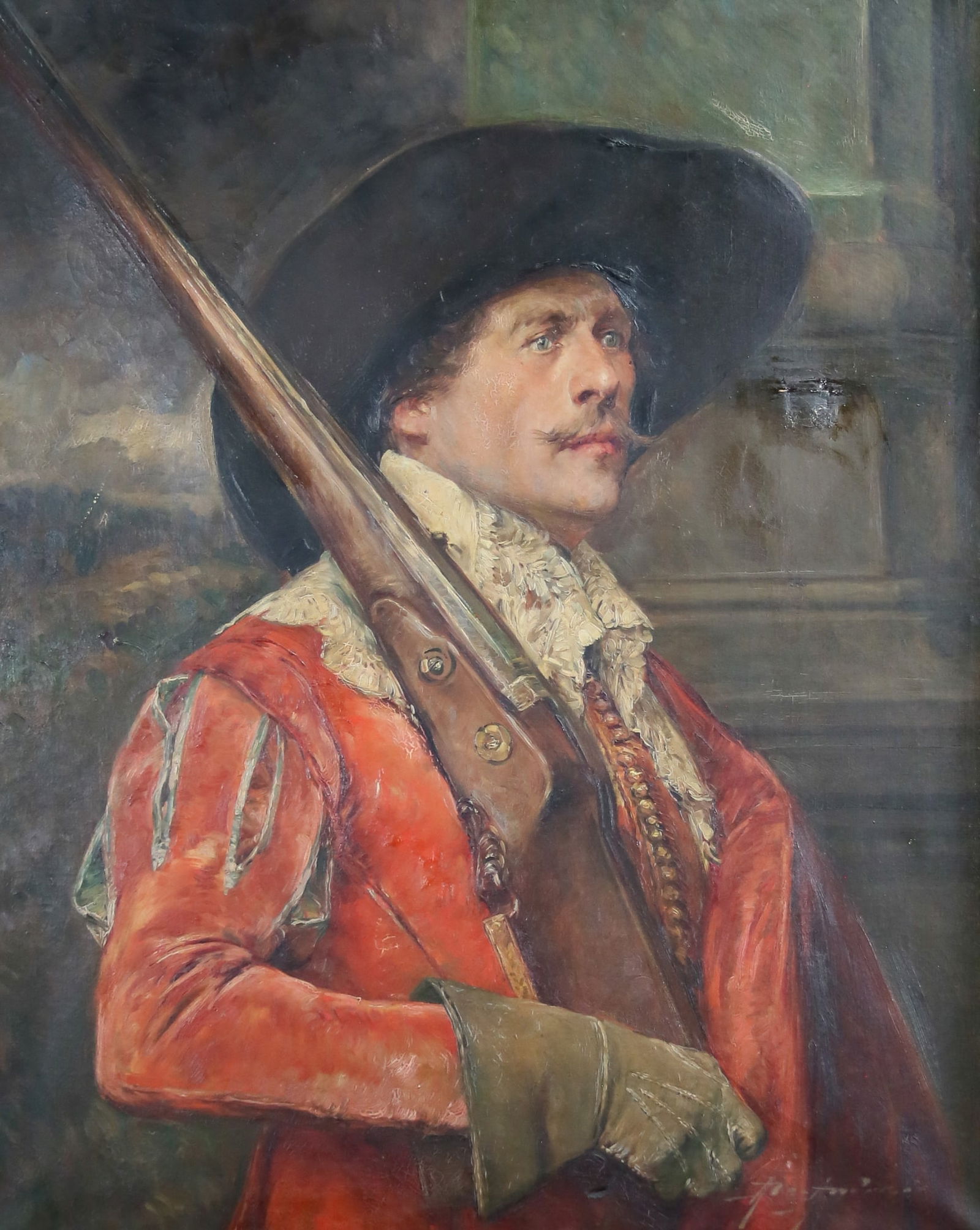 Alex de Andreis Oil on Canvas Cavalier Portrait (1 of 11)