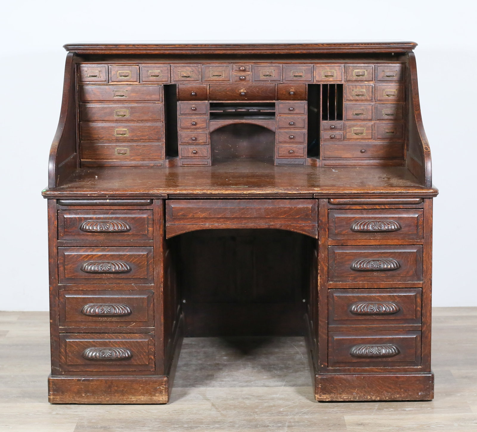 American Quartersawn Oak S-Roll Top Desk (1 of 20)