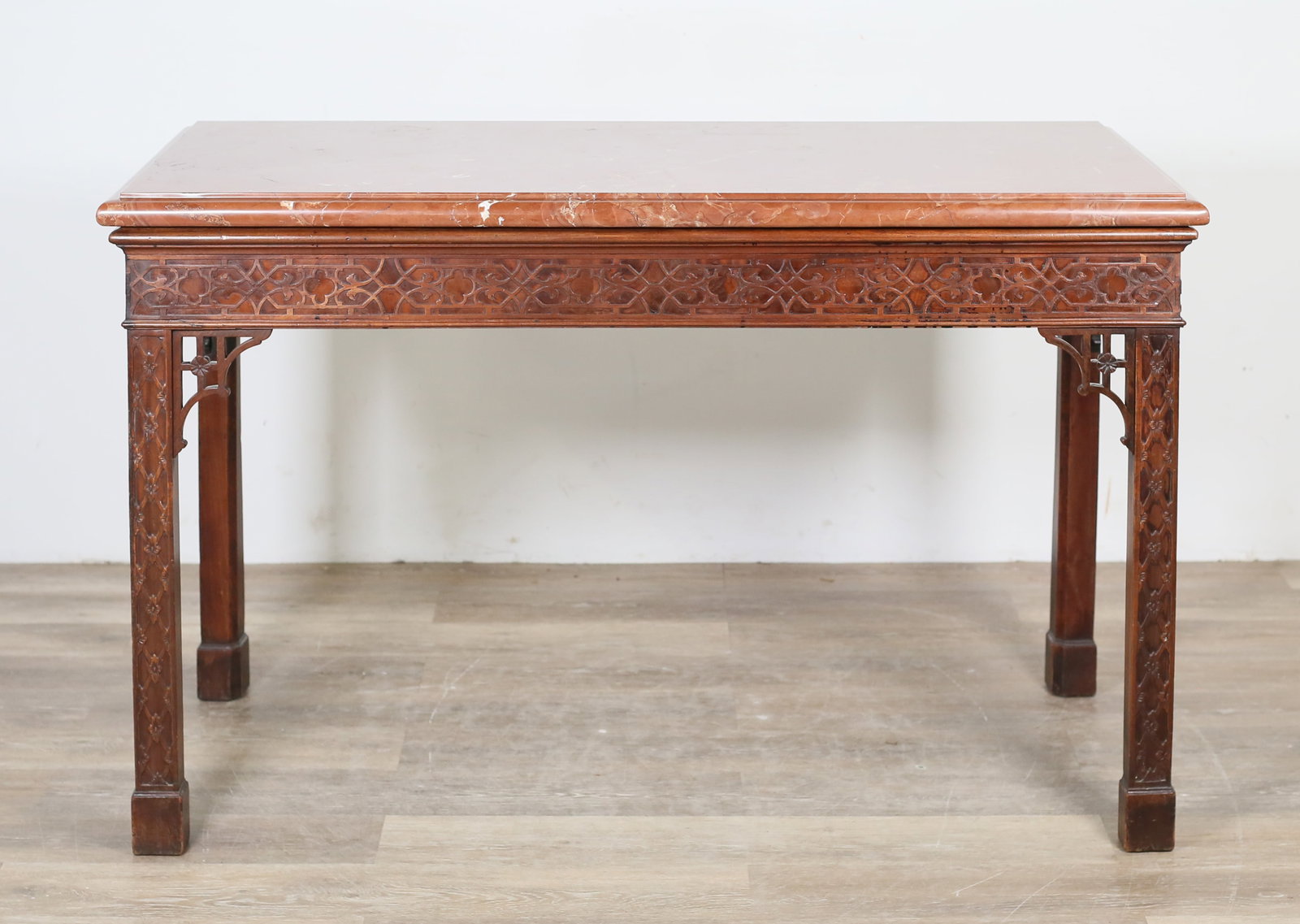 Chinese Chippendale Marble Top Console (1 of 13)