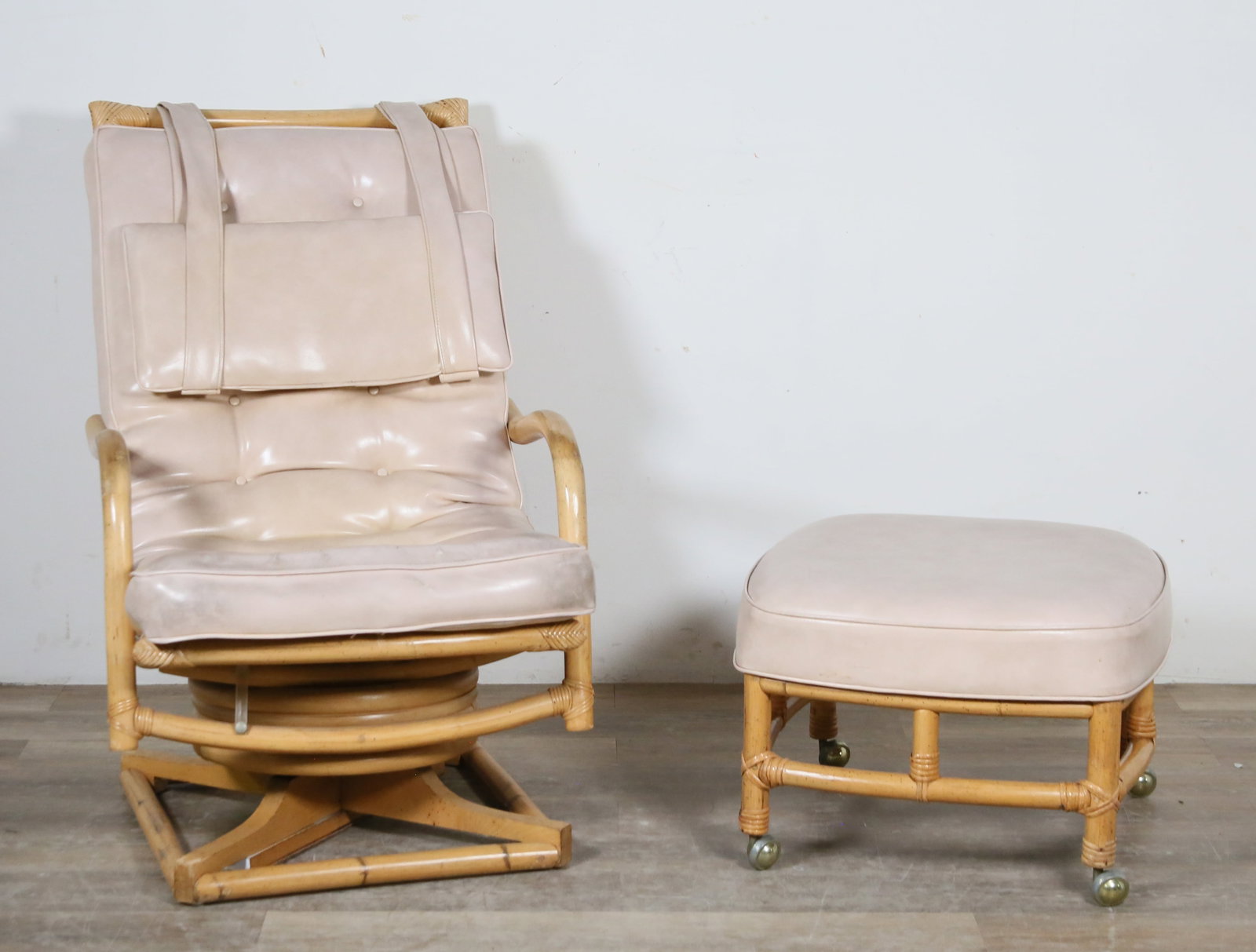 Ficks Reed Rattan Lounge Chair and Ottoman (1 of 20)