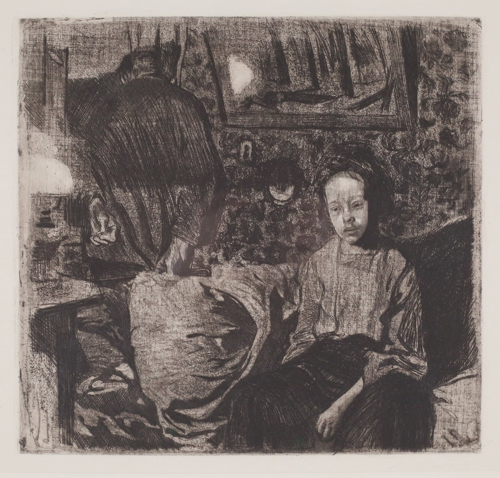 Kathe Kollwitz Etching Young Couple (1 of 8)