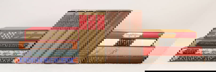 14 Heritage Press Books: The Life of Samuel Johnson by James Boswell 3 Vol. 1963, Fathers and Sons by Ivan Turgenev 1941, The Life of Benvenuto Cellini by Bevenuto Cellini, Gulliver's Travels by Jonathan Swift 1965, Confessio