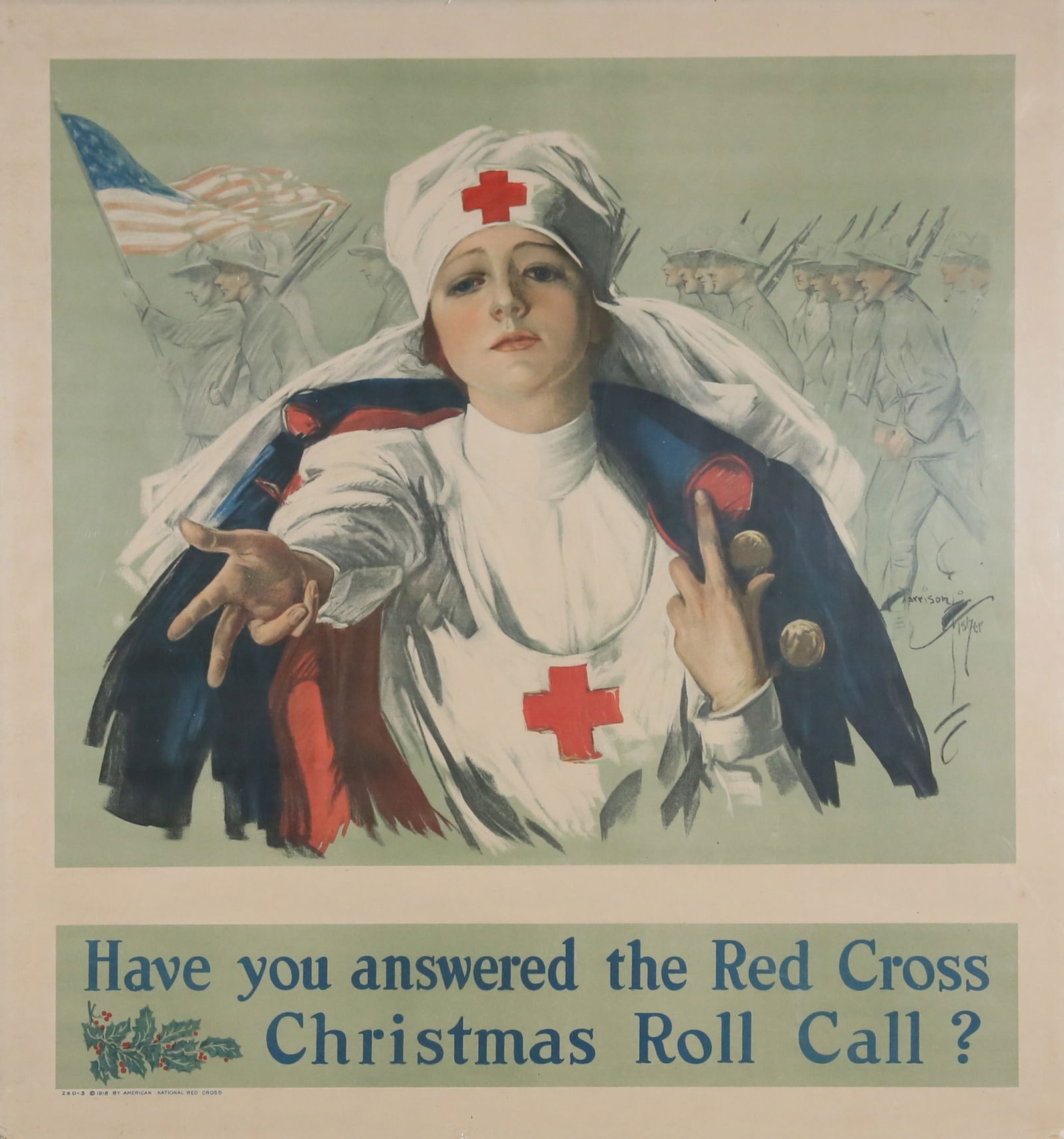 Harrison Fisher Red Cross Christmas 1918 Poster (1 of 8)