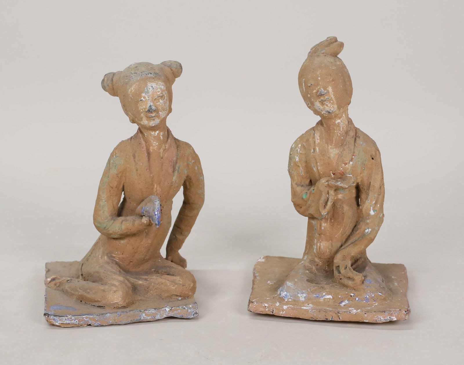 Pair of Chinese Terracotta Seated Figures (1 of 14)