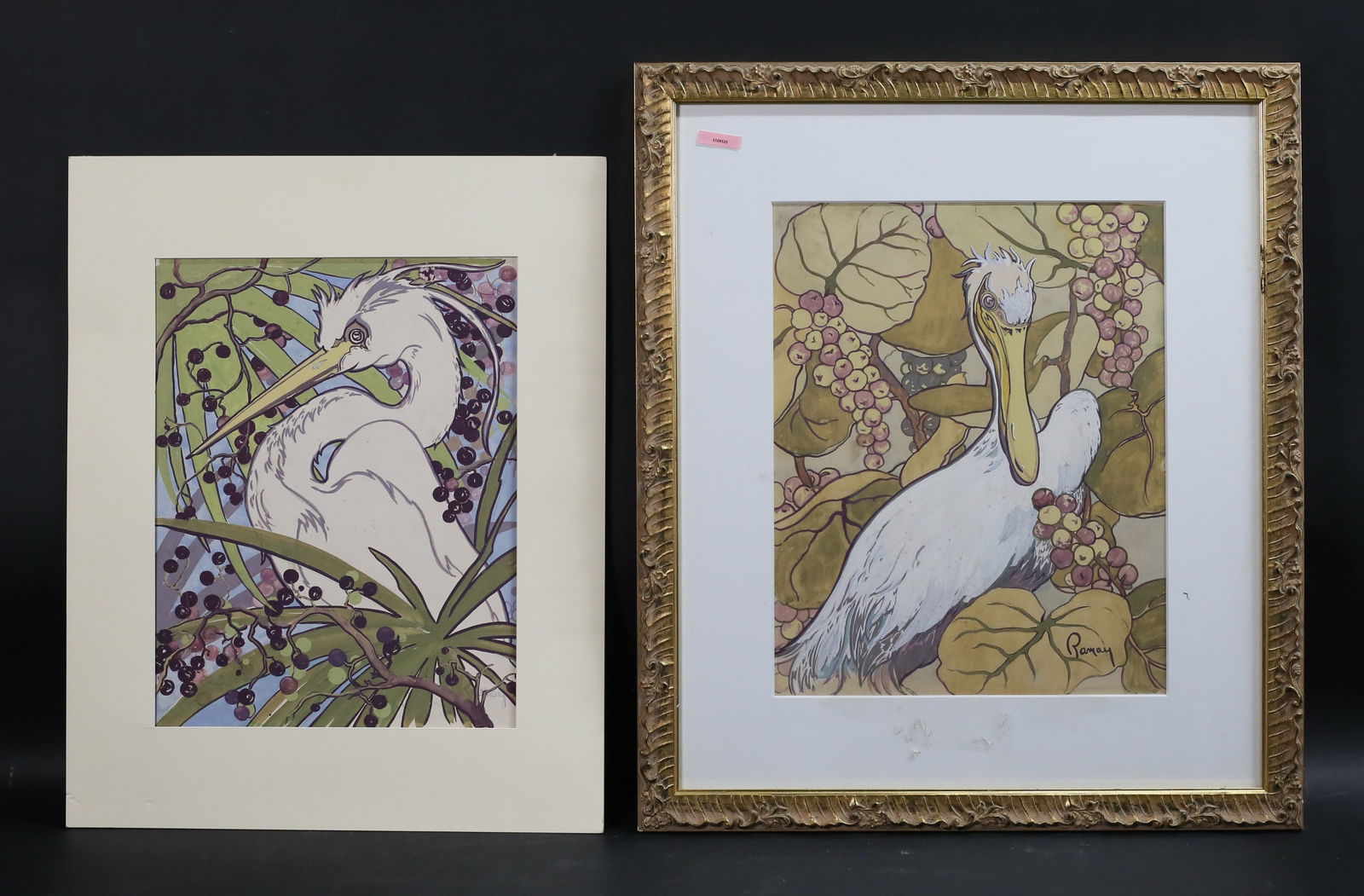 2 Signed Ramay Watercolors Shore Birds (1 of 11)